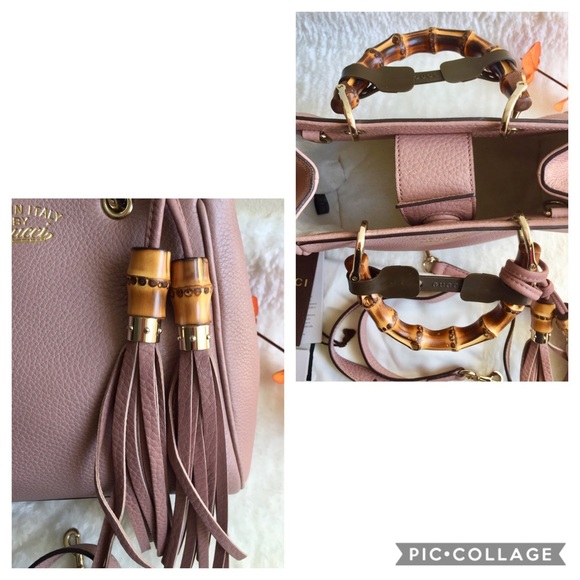 Gucci Bamboo Shopper In Old Rose - Picture 4 of 8